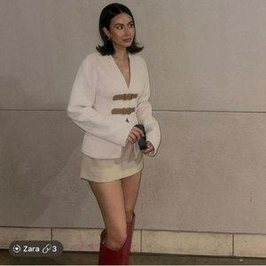 ZARA BELTED SOFT CARDIGAN SWEATER JACKET